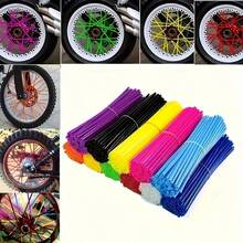 72pcs Universal 24cm/9.4" Motorcycle Wheel Spoke Skins Cover Kits, Rim Wrap For MX Dirt Bike, Off-Road Motorcycle, Multi Colors Available - Multicolor - View 12