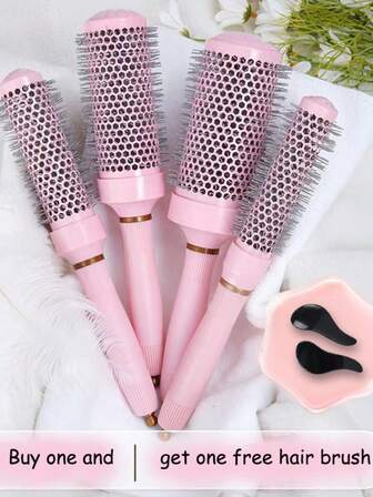 2-delars set med professionella keramiska rundborstar, lämpliga för allmän hårstyling - antistatisk, hårborste i aluminium, nylonborstar, ABS-plasthandtag, salongsklassat verktyg med bonushårborste, tillbaka till skolan, resesemesterns nödvändigheter, håraccessoarer för kvinnor, borstar, kantborste, kantborste hårkam, hårborsteset, borste, barberare, frisörutrustning, frisyr, frisörverksamhet, hårborste, borste hårborsteset, kamma håret, kam för lockar, utredningsborste, hårborste för kvinnor, barbertillbehör, barbershop, frisörutrustning