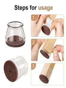 4/8/16/24/36pcs Furniture Leg Floor Protectors, Suitable For Hardwood Floors, Furniture Pads, Chair Leg Sliders, Silicone Chair Leg Covers, Prevent Floor Scratches And Reduce Noise, Applicable For Kitchen, Living Room, Bedroom, Cafe, 3 Styles Available