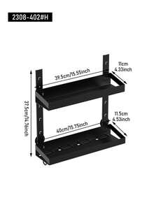 1pc Multifunctional Wall-Mounted Spice Rack - Rust-Proof Metal Hanging Storage Rack For Kitchen Cabinet And Behind The Door - Kitchen Accessories And Home Decoration - Multicolor - View 13