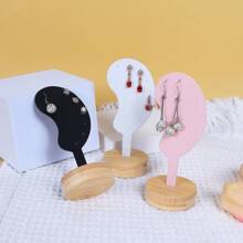 1pc Luxury Iron & Wood Jewelry Display Stand, Necklace, Bracelet, Pendant Organizer Rack For Shop Display Back To School