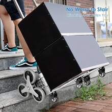 Klapptransportwagen] Tragbarer klappbarer Treppensteigwagen - Handwagen Transportkarre mit Gummiseil
