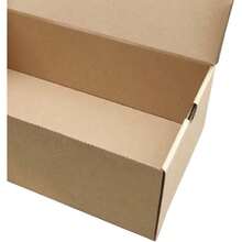 Kraft Paper Shoe Storage Box Assembly Shoes Case Space Saving Shoes Display Box Dustproof Shoes Holder Shoes Organizer 33cmx22cmx12cm - 棕色 - 查看 3