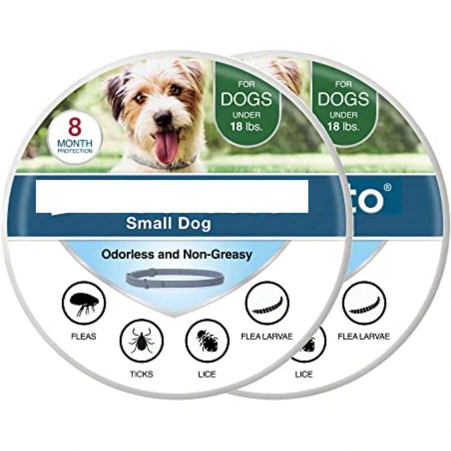 Sest Small Dog Vet-Recommended Flea & Tick Treatment & Prevention Collar For Dogs Under 18 Lbs. | 8 Months Protection  Cartoon    Fabric    Vet-Recommended Flea & Tick Treatment - 2 包 - 查看 1