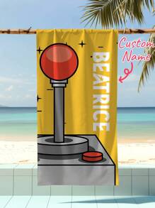 个性化儿童沙滩巾、儿童夏季生日礼物、夏日氛围、女孩海滩之旅、定制沙滩巾、游泳池、海滩装饰