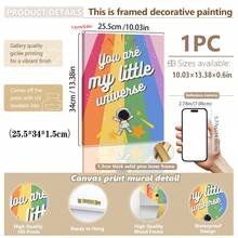 1pc Baby Room Decor Nursery Wall Art. Children's Room Wall Decal Art Poster . My Little Universe. Space Travel . Children's Posters, Vintage Cute Inspirational Posters, Children's Gifts . Girls Kids Room Decor, Girls Room Decor, Boho Kids Room Decor - Multicolor - View 16