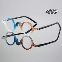 1 buc Ochelari de citit rotunzi retro pentru bărbați, vintage, mici, personalizați, eleganți, ușori, de înaltă calitate, vedere clară pentru computer, citit, jocuri, disponibili în 100-350 de grade