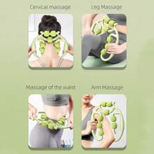 Round Leg Clip Massager, Handheld 9-Wheel, Multi-Functional Massage Tool, Suitable For Relieving Muscle Pain In Both Women And Men, Massage Roller Muscle Relaxer, Round Leg Clip Leg Massager