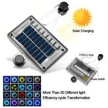 1pc Bicycle Solar Charging Light, Spokes Decoration Colorful LED Induction Wheel Hub Light, Outdoor Cycling Rechargeable LED Lamp