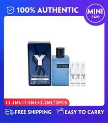 YSL Mini For Men Eau De Parfum Y L'ELIXIR Parfum Splash  Concentre (7.5 Ml / 0.25 Fl Oz),  Y Men's Eau De Parfum  Spray 1.2ml /0.04fl.Oz  Travel Mini - 11.1毫升(7.5毫升*1支+1.2毫升*3支) - 查看 1