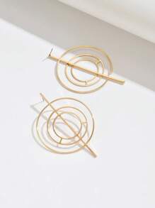 1 par de pendientes de diseño geométrico de alambre metálico en espiral para mujer, de estilo europeo y americano exagerado, adecuado para diario, estilo callejero, casual, nicho, accesorios