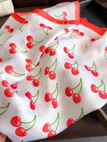 1pc Vintage And Fashionable Leopard Print Animal Print Satin Square Scarf Headband Bandana, Versatile Women's Silk Imitation Scarf Shawl For Tourism, Vacation, Leisure, And Leisure,Head Scarf, Daily Commuting Small Collar, Fashionable Handbag Decoration Bag Ribbon, Holiday Gift For Mothers And Elders