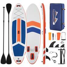 Tabla de paddle surf inflable OLIXIS, ultraligera, con accesorios premium, cubierta de EVA ancha, estable y antideslizante, ideal para jóvenes y adultos de todos los niveles. - Naranja - Ver 3