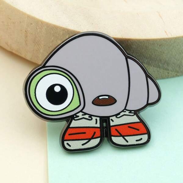 Shoes Wearing Shell Brooch Funny Cartoon Character Badges, Unisex Bag Accessories