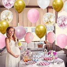 Juego de globos rosados – 12 pulgadas de metal, rosa claro y látex blanco, macarón pastel, decoración de fiesta para niñas y mujeres, cumpleaños, boda, baby shower, día de San Valentín kit de globos rosa metálico, rosa claro y blanco estilo macaron de 12", perfecto para decorar fiestas femeninas, baby showers, bodas y San Valentín con un toque dulce y delicado - Oro rosa - Ver 8