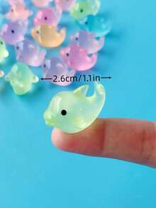 10/30/50pcs DIY Mini Dolphins, Luminous Mini Resin Dolphins, Small Animals That Glow In The Dark, Suitable For Holiday Gifts, Sock Gifts, Party Gifts, Prank Games, Landscape Gardens, Home Decoration, Room Decoration Etc
