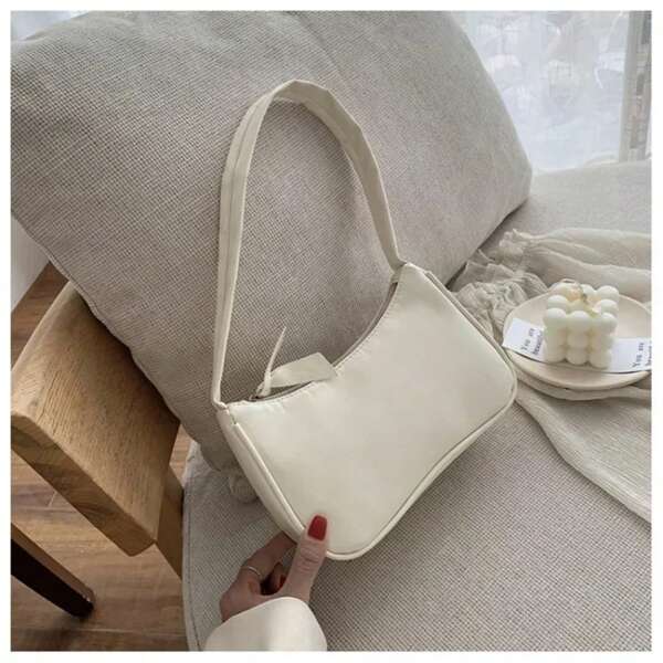 Borsa a spalla vintage da donna in morbida pelle sintetica, borsa a tracolla, borsa ascellare, colore unito, borsa a mano casual piccola con manico superiore, borsa a tracolla alla moda adatta per le donne