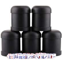 Dice Cup With Dice, Suitable For Bar Parties Yahtzee Farkle Dice Game