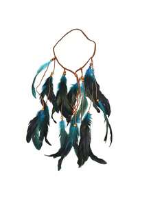 1 件女士跨境多色长羽毛头带，波西米亚复古风格别致发饰，适合万圣节日常使用