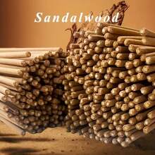 29/77/129/189pcs Sandalwood Incense Sticks, Natural Bamboo Stick Incense, Suitable For Temple, Worship, Meditation, Indoor & Outdoor Home Use - Purify The Mind, Purify The Air, Relax And Meditate