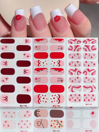 6 pièces/set Stickers pour ongles, bandes pour ongles à motif floral printanier et estival, décoration d'ongles brillante par estampage à chaud, films pour ongles amovibles et imperméables, autocollants de décoration d'ongles à appliquer