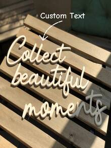 1件定制木质墙面字母 - 个性化姓名牌 | 婚礼背景装饰 | 手工木质牌匾 | 可定制文字和字体 | 适用于家居/店铺/活动装饰，2026系列 - 彩色 - 查看 6