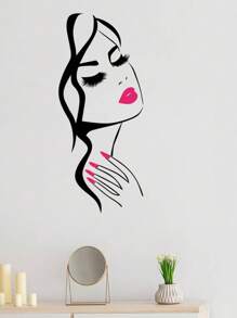1pc Simple Black Figure Graphic Wall Sticker PVC Waterproof Removable Sticker 9.84*22.83in For Home Decor Stickers Wall Decal Vinyl Decal For Home Decorations Spring Decoration Items Refresh Your Home Birthday Graduation Gifts Wall Stickers Room Decor Wall Decor Personalised Stickers