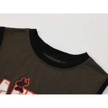 Little & Big Boys 2-Piece Cozy Summer Pajamas Black Gamer Tank Top & Shorts Cool PJ Kid Set Size 6-18 - Olive Green - View 2