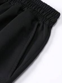 2 件夏季新款男士短袖 Polo 衫彩色丝带字母印花松紧腰抽绳短裤休闲运动旅行度假健身跑步套装 - 彩色 - 查看 9