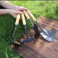 Herramientas de Jardinería Portátiles Rastrillo Micro Paisajismo Madera Antideslizante y Transplante - 04563 - Ver 6