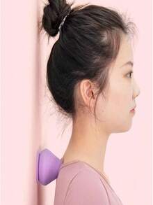 1 个硅胶自用按摩球，普拉提，带吸盘的日常休闲，深层组织背痛肌肉结按摩器，肌筋膜放松手动按摩球，足底筋膜炎，运动后力量训练背部压力缓解。万圣节；感恩节；圣诞节；礼物