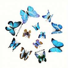 12张蝴蝶形汽车内饰贴纸