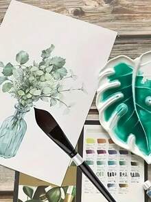 1/4pcs Professional Art Brush Set, Cat Tongue Nylon Hair Brushes, Fine Detail Paintbrushes, Multi-Size For Calligraphy, Chinese Ink, Watercolor, Oil Painting, And Makeup - Black - View 3