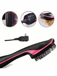 Lược vuông thẳng, Lược khí nóng sấy tóc chức năng hai trong một, Lược vuông đa chức năng, Cắm điện không cần pin, Dễ sử dụng, Kiểu tóc thời trang tự làm dễ dàng, Dụng cụ làm tóc di động khi đi du lịch và ở nhà, Quà tặng cho phụ nữ - Xem 9