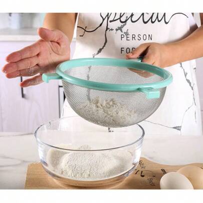 Colador de alimentos, material de aleación de aluminio premium, pantalla de malla fina, colador, tamiz, filtro, tamiz, plancha para la cocina, arroz, jugo, quinoa, alimentos, harina, horneado, 3 tamaños a elegir