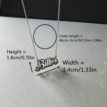 1 件时尚镂空字母锁骨项链，简约精致吊坠项链，音乐节派对珠宝配饰礼物