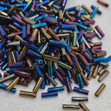 600 Pcs 2*7mm Magic Glass Beads DIY Cross Stitch Beaded Material Bracelet Necklace Accessories