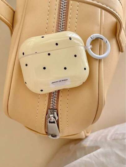 Korean Style Yellow Polka Dot Fresh Earphone Protective Case Compatible With Apple PRO 2/ 3/ 2