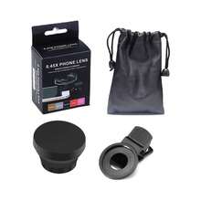 Lente de cámara macro súper gran angular 2 en 1 con clip de 37 mm 0 x 49 UV, compatible con teléfonos inteligentes compatibles con , Android para vacaciones de verano, viajes, fotografía creativa, contenido de redes sociales, accesorios de teléfono Vlogging - Negro - Ver 4