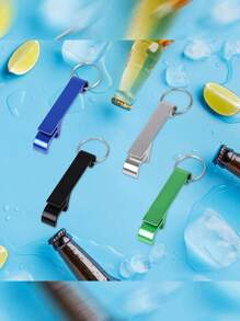 10 件定制雕刻金属开瓶器钥匙扣 - 适合派对、生日和啤酒节庆祝活动 | 耐用，适合厨房和餐厅使用 | 无需电池