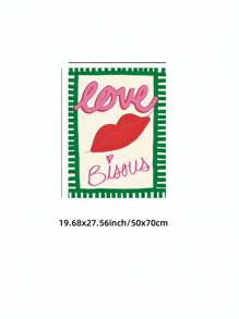 1 Stück Liebe Rosa Poster Wandkunst mittelalterliche Romantik rahmenloses Leinwandbild, vintage Blumen Typografie für Schlafzimmer/Wohnzimmer/Studentenwohnheim, mädchenhafte Party Dekoration & perfektes Valentinsgeschenk (rahmenloses Kunstdruck)