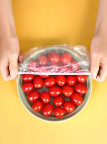 100Pcs, Disposable Food Preservation Film Cover, Shower Head Cover, Multi-Purpose Disposable Shrink Bag Disposable Shoe Cover Thickened Kitchen Preservation Film, Home Refrigerator Refrigerated Food Preservation Cover, Elastic Stretchable Cover Cover