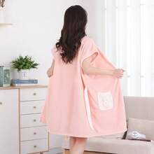 Wearable Bath Towel, Water Absorbent Quick Dry Bath Robe, Cute Home Bath Skirt Sleepwear - Multicolor - View 2