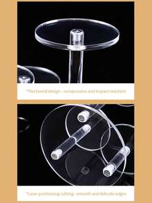 Soporte de exhibición de acrílico de usos múltiples, adecuado para cosméticos, coleccionables, perfumes, joyas, estante de exhibición redondo de múltiples capas transparente - Multicolor - Ver 10