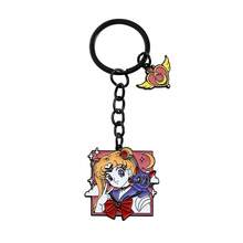 1pc Cartoon Anime Beautiful Girl Warrior Keychain, Bag Pendant
