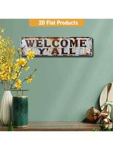 1 件复古金属标牌，质朴的金属墙饰，适合家居、农舍、门廊和卧室装饰，独特的礼物之选