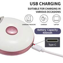 1 pieza Recargable Batería de 400mAh Removedor de vello eléctrico portátil de 3W para mujeres, Modelo RF-710 para eliminar vello corporal, facial y de las piernas, adecuado para viajes y exteriores