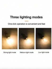 1 件太阳能 LED 灯钨丝可充电便携式户外花园露营帐篷灯，IP65 防水应急夜间聚光灯，带 C 型充电，适用于露营、家庭庭院花园装饰 - 暖白色 - 查看 8