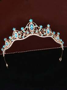 1pc Luxury Rhinestone Crown Headband, Fashion Versatile Crystal Diamond Crown Hair Hoop For Women, Suitable For Wedding, Party, Birthday, Adult Ceremony, Ball Pageant Hair Accessory