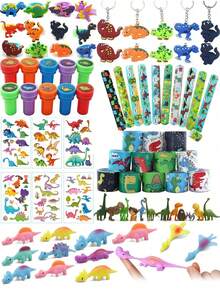 Dinosaur Themed Party Favors Supplies ,Birthday Party Supplies Favors,Bulk Stuffers Set Carnival Prizes,Goody Bag Fillers Party Favor Gifts , Back To School Gifts